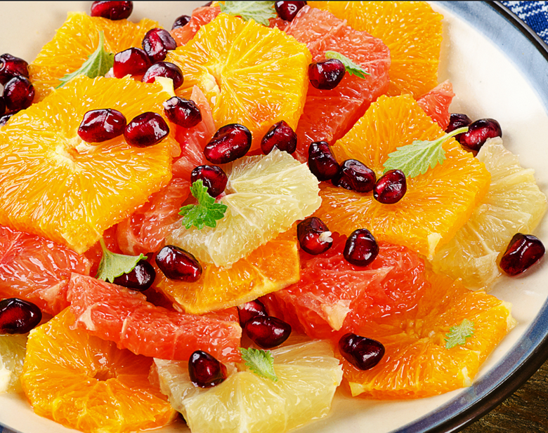 Minty Citrus Salad with Blood Orange and Lambrusco Vinaigrette