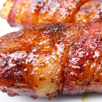 Bacon Wrapped Chipotle Blackberry Ginger Chicken