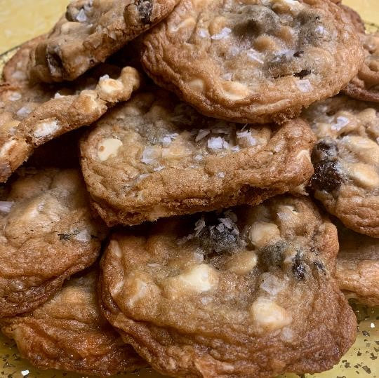 White Chocolate Chip Salted Cookies