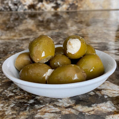 Herb & Garlic Cheese Stuffed Olives