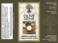 Herb & Garlic Cheese Stuffed Olives