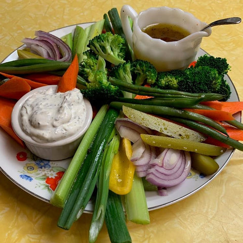 Herbs de Provence and Champagne Vinaigrette and Creamy Herb Sauce for Crudité