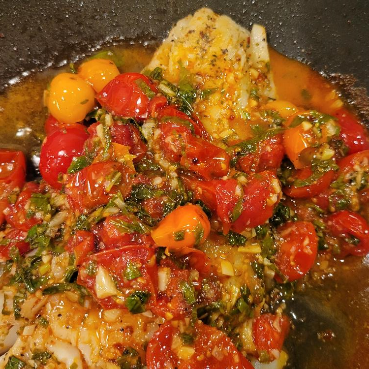 Italian Herb Cod in Tomato Basil Sauce