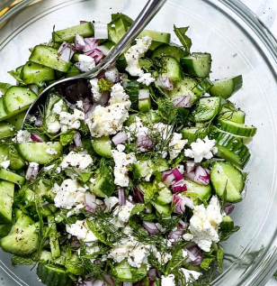 Honey Ginger Dill Cucumber Salad