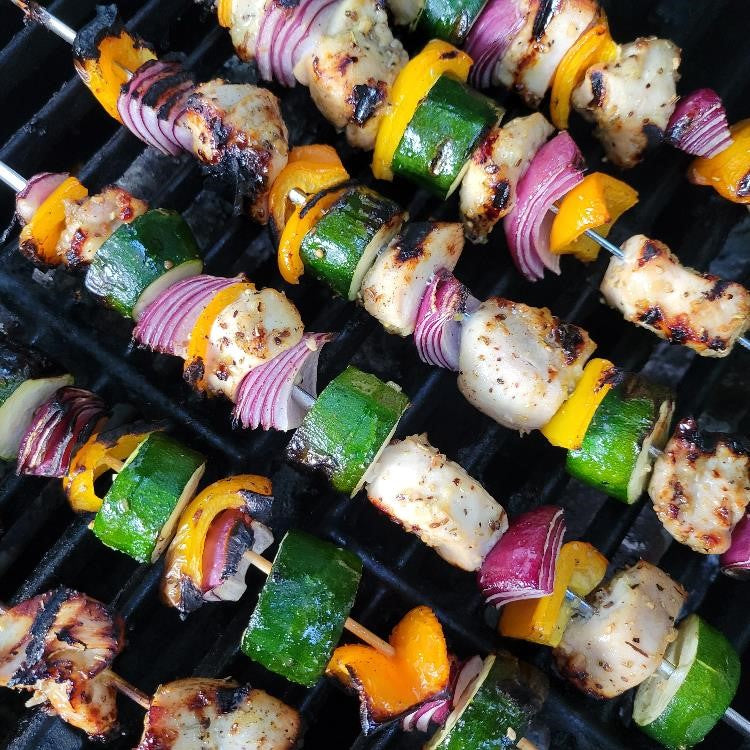 Honey Ginger Dill Chicken Kabobs