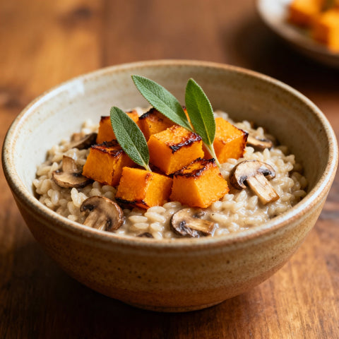 Mushroom & Sage, Maple Roasted Butternut Squash Risotto