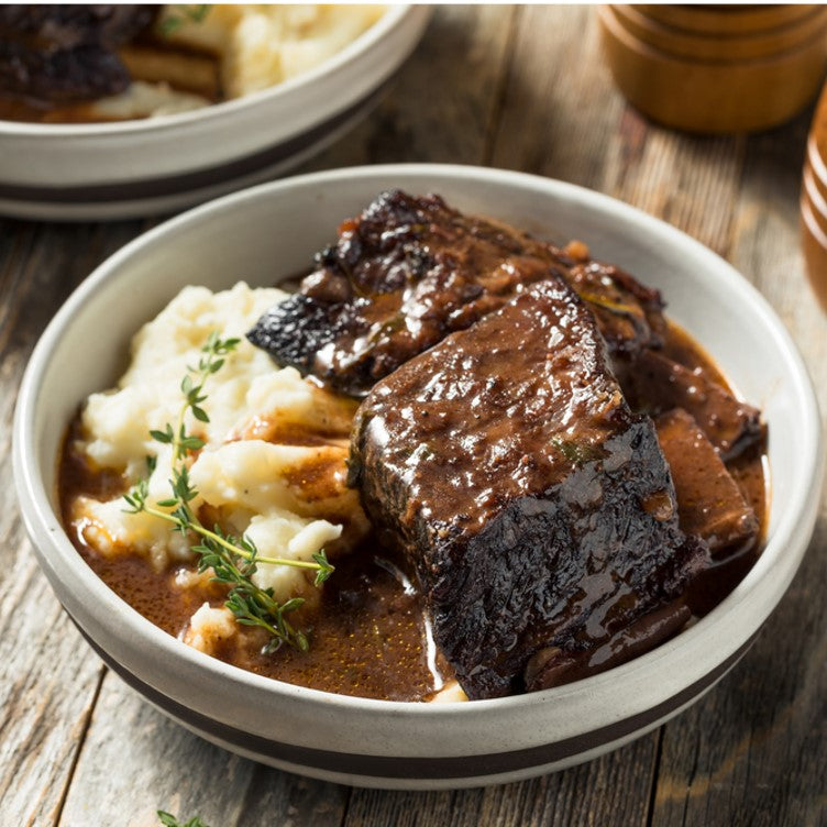 Hickory Smoked Balsamic & Beer Braised Beef Short Ribs
