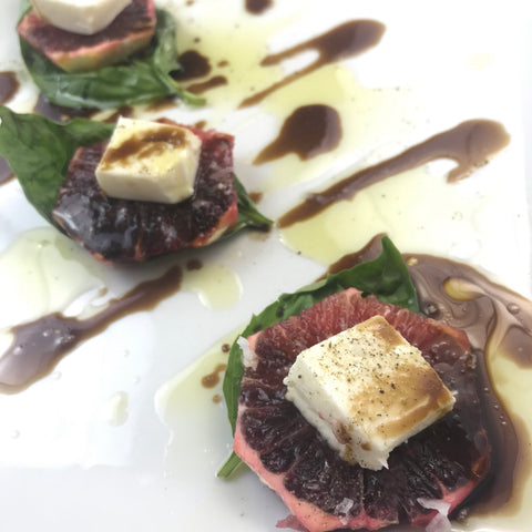 Blood Orange Caprese Bites