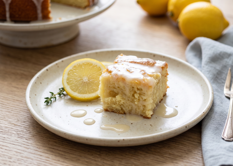 Meyer Lemon Olive Oil Cake with Champagne Glaze