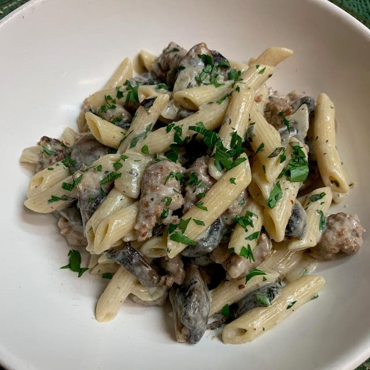 Creamy Wild Mushroom and Sage Pasta