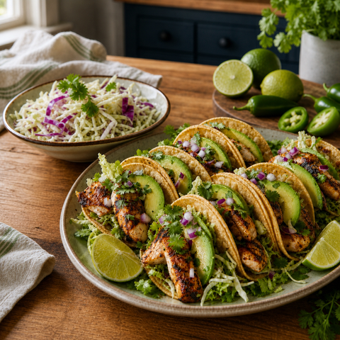Jalapeño Lime Chicken Tacos