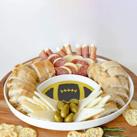 Football Olive Oil & Balsamic Vinegar Dipping Platter
