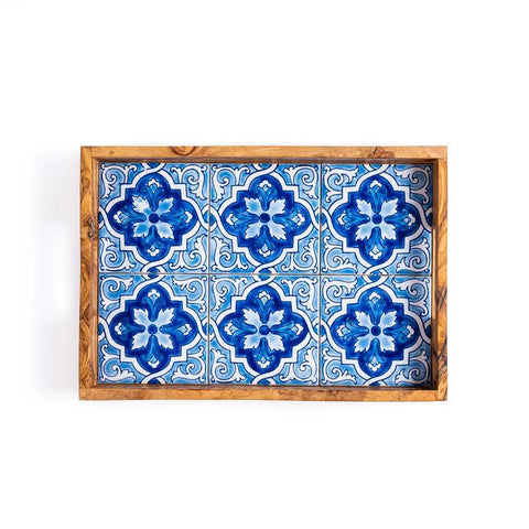 Olive Wood Ceramic Tray