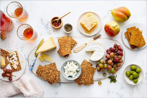 Gluten Free Rosemary Flaxseed Crackers