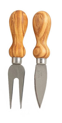 Olive wood Cheese knife set in wooden box