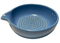 Garlic Grater Bowl with Herb Stripper- Horizon Blue