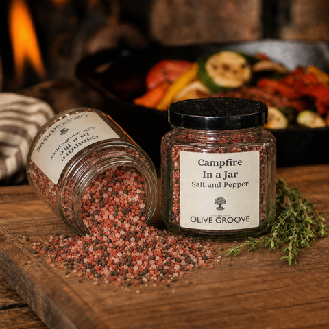 Campfire in a Jar Salt and Pepper