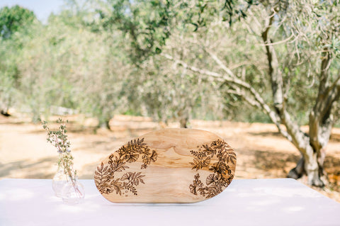 Charcuterie/Cutting Board - Ginkgo Filigree (Poppy)