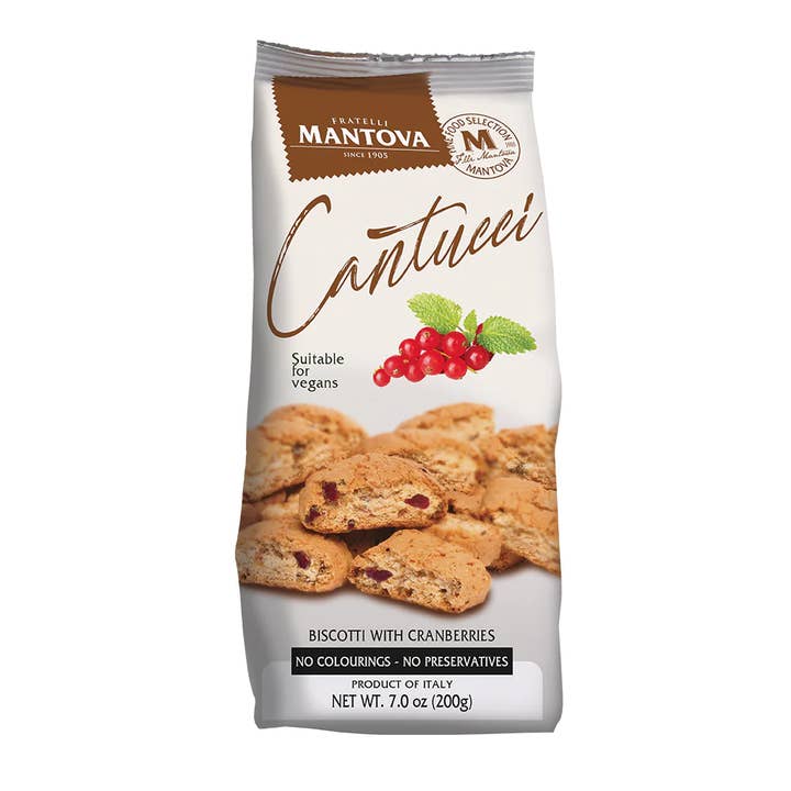 Mantova Cantucci Italian Biscotti with Cranberries