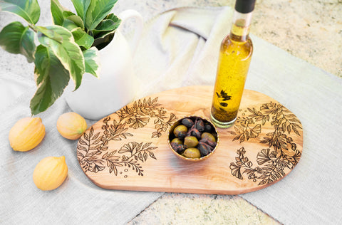 Charcuterie/Cutting Board - Ginkgo Filigree (Poppy)