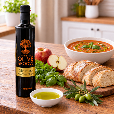 Olio Nuovo 2026 - The Freshest Olive Oil of the Season - Pressed and Harvested Oct. 26